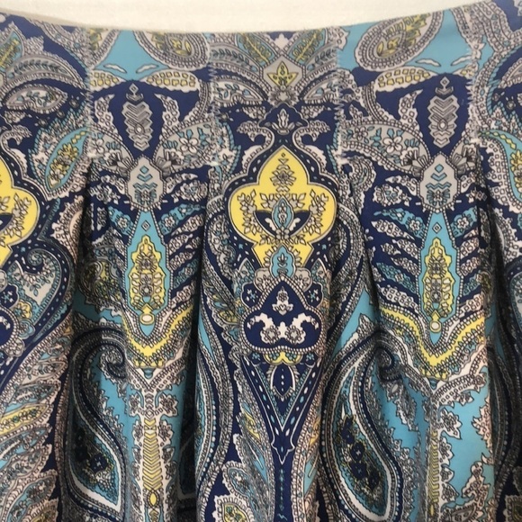 INC Pleated Skater Skirt, Size 10 Paisley Print - Picture 4 of 6